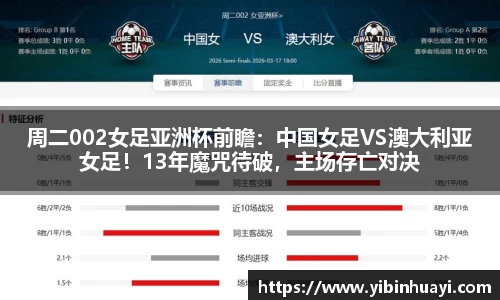 周二002女足亚洲杯前瞻：中国女足VS澳大利亚女足！13年魔咒待破，主场存亡对决